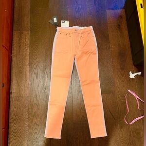 Coral and Purple Two Toned Rag and Bone High Rise Skinny Jeans